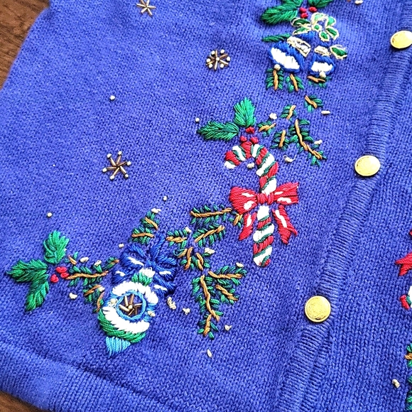 Vintage Christmas Sweater Vest Size Large - Picture 5 of 12